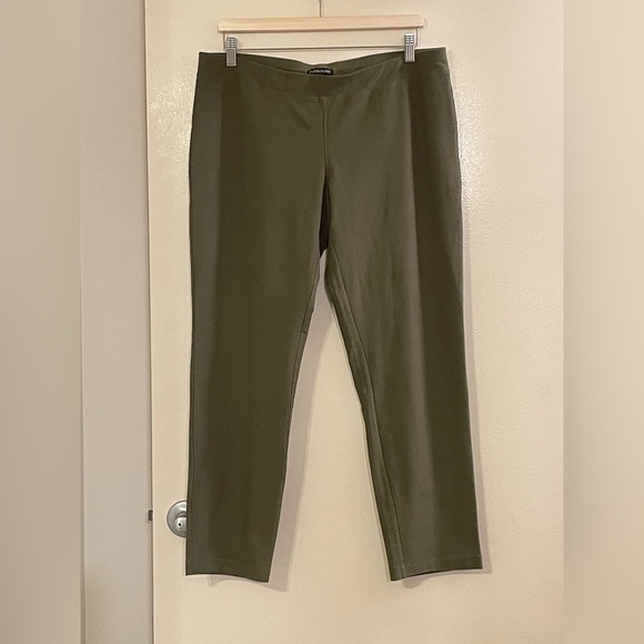 EILEEN FISHER NWOT Washable Stretch Crepe Pant in Branch - Picture 2 of 5